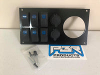Honda Pioneer 1000 stereo 3" hole 6 switch 2 power outlet PLATE INCLUDED