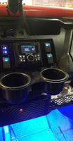 PBR Products Honda Pioneer 1000 Aluminum Dash Panel 3" radio  BOSS SQUARE w /4 switches for Rockford Fosgate PMX-2