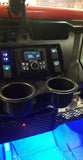 PBR Products Honda Pioneer 1000 Aluminum Dash Panel 3" radio  BOSS SQUARE w /4 switches for Rockford Fosgate PMX-2