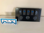 Honda Pioneer 1000 Switch plate COMPLETE includes PLATE 5 switch BLUE with Winch Horn and Volt