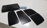 Club Car Golf Cart DS 5 piece kit. DIAMOND PLATE Bagwell fender top access cover BLACK