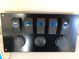 Honda Pioneer 1000 Switch plate COMPLETE includes PLATE 5 switch BLUE with Winch Horn and Volt