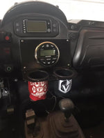 Yamaha Rhino drink holder BLACK cup holder with 3" Radio hole.