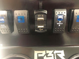 PBR Products fits Honda pioneer 1000 - 6 switch Volt Meter, switches, and USB charge  2 outlet bracket cup holder MIDNIGHT EDITION