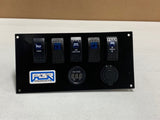 Honda Pioneer 700 Switch plate COMPLETE includes PLATE 5 switch BLUE with Winch Horn and Volt