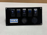Honda Pioneer 700 Switch plate COMPLETE includes PLATE 5 switch BLUE with Winch Horn and Volt