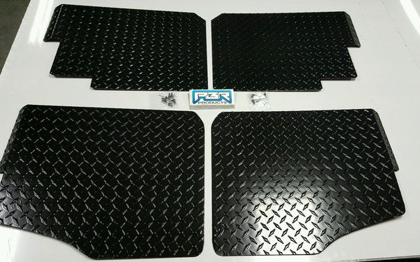 Polaris Ranger 800 BLACK Crew 2010-2014 UTV DIAMOND PLATE FLOOR FRONT AND REAR