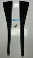 JEEP wrangler TJ black DIAMOND PLATE FENDER TOPS WITH large 1.5 inch BEND.