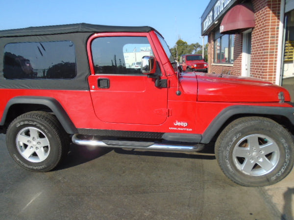 LJ Jeep Unlimited Wrangler 2004-06 3 1/8" Rocker Panel BLACK