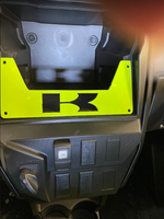 PBR Products Kawasaki KRX 1000 Cubby Dash Plate AND Dash Plates - Trail Edition Yellow