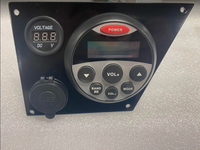 2022 Honda Pioneer 1000 Dash Plate w/ 2 outlet holes and 3" Radio Hole for Round Radio (Boss)