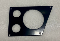 2022 Honda Pioneer 1000 Dash Plate w/ 2 outlet holes and 3" Radio Hole for Round Radio (Boss)