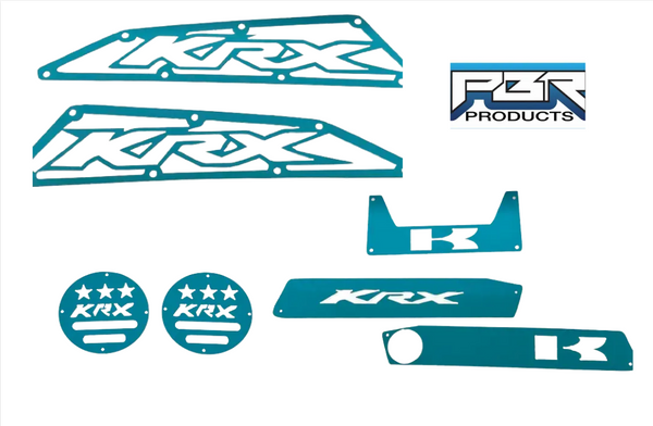 Kawasaki KRX Accessory kit: Frog Skins, Dash Panels, Cubby & Floor Drains - Teal