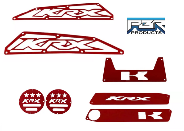 Kawasaki KRX KRX-4 Accessory kit: Frog Skins, Dash Plates, Cubby, & Drains - RED