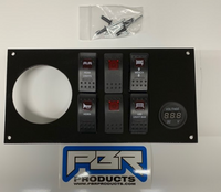 Honda Pioneer 1000 Dash Plate 3" Radio Hole (Boss), 6 switch, Volt Outlet, and Ram Mount - BUILT OUT - Part #1001BO