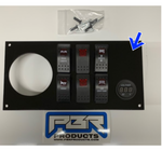 Honda Pioneer 1000 Dash Plate 3" Radio Hole (Boss), 6 switch, Volt Outlet, and Ram Mount - BUILT OUT - Part #1001BO