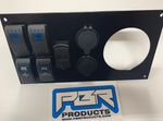 PBR Products Honda Pioneer 1000 Built out Dash Plate 3" radio hole w/ Dual USB, Voltmeter, Winch, and MORE