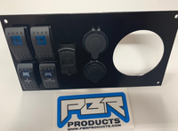 PBR Products Honda Pioneer 1000 Built out Dash Plate 3" radio hole w/ Dual USB, Voltmeter, Winch, and MORE