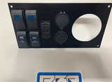 PBR Products Honda Pioneer 1000 Built out Dash Plate 3" radio hole w/ Dual USB, Voltmeter, Winch, and MORE