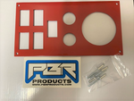 Honda Pioneer 1000 5 switches 2 outlet Dash Plate 3" Radio RED