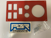 Honda Pioneer 1000 5 switches 2 outlet Dash Plate 3" Radio RED