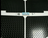 Polaris Ranger 570 Mid Size Crew Cab Floor Boards Mats 2014 up Diamond plate Alum. BLACK
