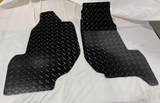 Kawasaki Teryx KRX 1000 Floor Boards Diamond Plate Alum Black Powdercoat Set 2
