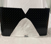 JEEP YJ WRANGLER 2 PC DIAMOND PLATE REAR BODY ARMOR CORNER GUARD KIT (Black)