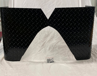 JEEP YJ WRANGLER 2 PC DIAMOND PLATE REAR BODY ARMOR CORNER GUARD KIT (Black)