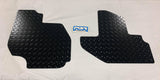 2015 and UP Kawasaki T2 or T4 Front Floor Boards Diamond Plate- BLACK POWDER COAT