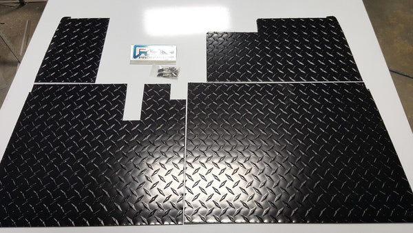 Yamaha G8 G14 G16 G19 G21 G22 Diamond Plate Floor Cover Kit 4 piece kit BLACK