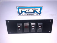 Honda Pioneer 700 Lower Warning switch panel: Winch, Rear Lights, Light Bar- 4 switch RED