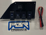 Honda Pioneer 500 Switch Plate: Led Light Bar, Horn, Winch, Rear, Volt & 12V