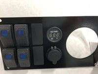 Honda Pioneer Dash build out Kit - 4 switch w/ voltmeter, power access point, and 2 blanks