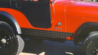 JEEP CJ5 Rocker Panel Side Plates 72-83 CJ5 BLACK w/ 1" 90 Degree Bend