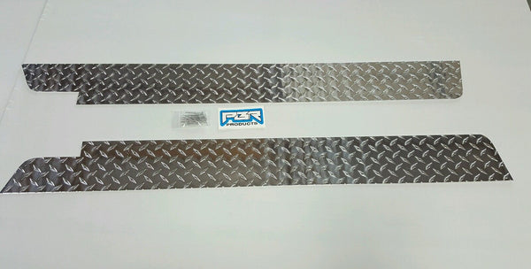 JEEP CJ5 Rocker Panel Side Plates 72-83 CJ5 Diamond plate aluminum