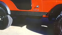 JEEP CJ5 Rocker Panel Side Plates 72-83 CJ5 BLACK w/ 1" 90 Degree Bend