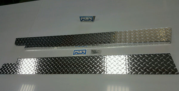 JEEP CJ7 6" Wide Diamond plate Rocker Guards w/ 90° 1 inch Bend hide rust
