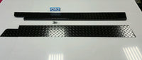 JEEP CJ7 DIAMOND PLATE SIDE ROCKER PANEL SET  6'' WIDE BLACK 1" 90° bend