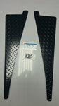 JEEP CJ7 CJ5 CJ8 Scrambler DIAMOND PLATE FENDER TOP COVERS 45° bend 1/2" BLACK