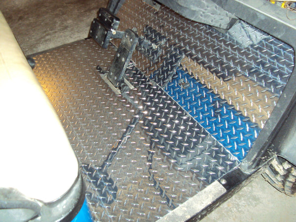EZGO GOLF CART DIAMOND PLATE FLOORING KIT 94.5 and up TXT/ MENTALIST 4 pc.
