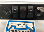 Honda Pioneer 700 Lower Warning switch panel: Winch, voltmeter, Light Bar, USB - 3 switch RED