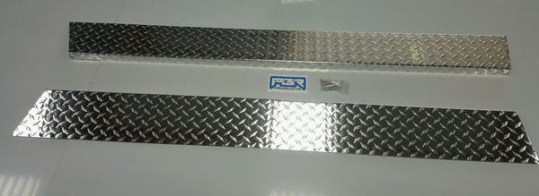 JEEP YJ 6" Wide Diamond plate Rocker Guards w/ 90° 1 inch Bend. NO CUT OUT
