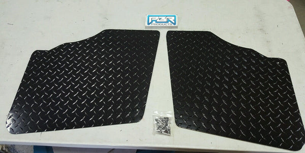 Polaris Ranger 700 - 800 2009-2014 Black Diamond Plate Aluminum Floor Boards