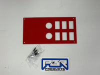 Honda pioneer 1000 six switch w/ 2 accessory holes and space for RAM Mount RED- Part# HP1000R6