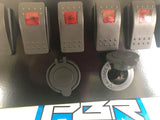 Honda Pioneer 700 Plate w/ 6 RED switches 1 Power Acc & 1 USB Port kit INCLUDES PLATE