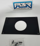 Yamaha Rhino dash plate with 3" Radio hole. Black powder coated