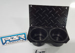 Yamaha Rhino 2 JUMBO Cup Drink Holder Powder Coated Aluminum Diamond plate