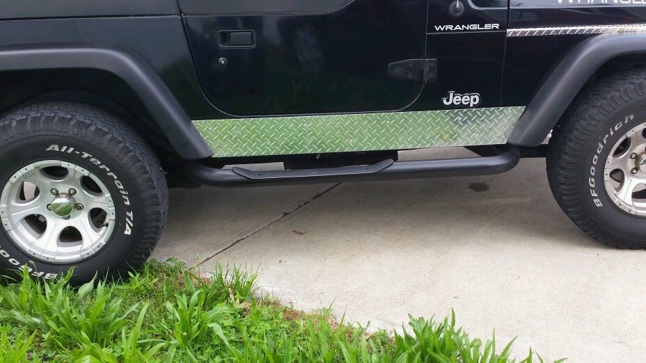 Jeep TJ Wrangler 5 3/4 Diamond Plate Rocker Guards Panels 1997-thru-20 ...