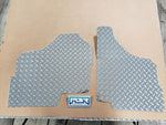Honda Pioneer 1000 front floor boards 2 piece set Silver Diamond Plate 2016 - 2022
